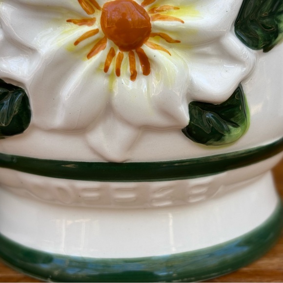 Vintage Magnolia Flower Canisters Kitchen Set of 3 Cottagecore - Picture 4 of 13